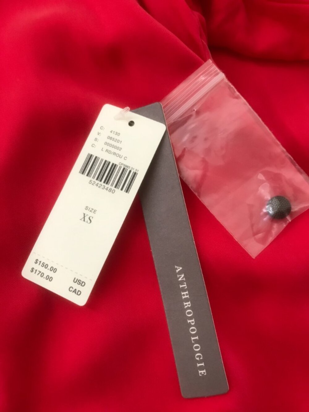 Anthropologie Maeve Georgiana Cold Shoulder Red Midi Maxi Dress XS Boho - Picture 8 of 14